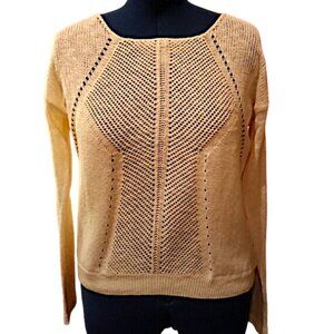 O.C Sweater  Intricate Open Weave   100% Super Soft Cotton Women Sz M (Oversized